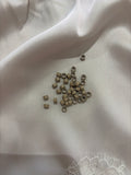 100 6# Grey Blonde 5mm Silicone-Lined Aluminium Micro Beads