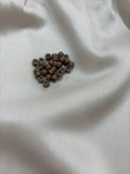 100 11# Light Brown 5mm Silicone-Lined Aluminium Micro Beads