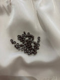 100 5# Brown 5mm Silicone-Lined Aluminium Micro Beads